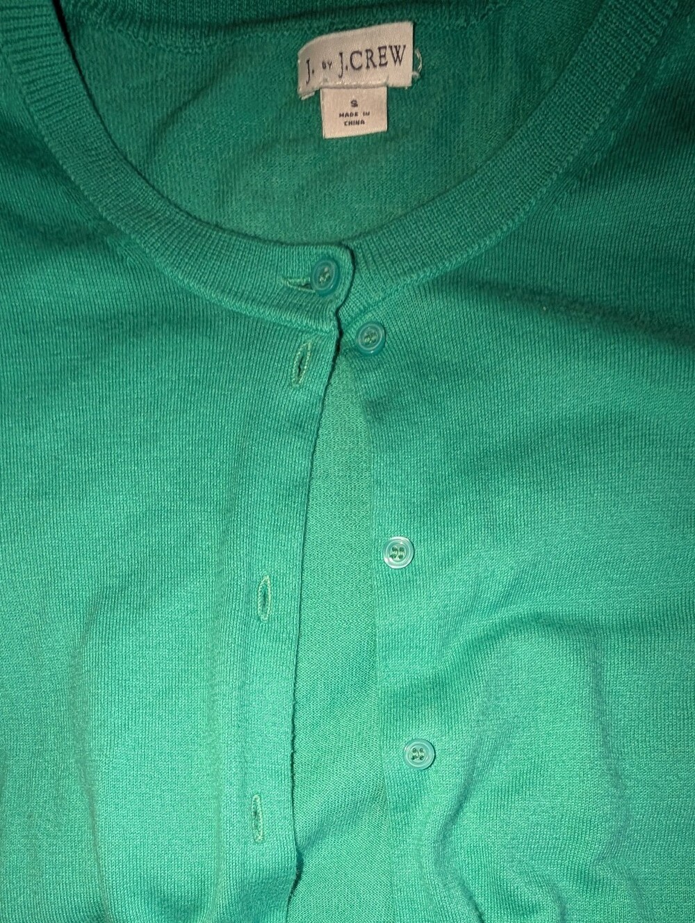 J. Crew Summer Green Women's Small Cotton Lightweight Cardigan Layering - Picture 7 of 8